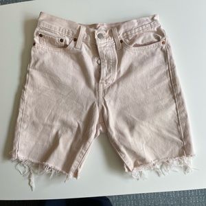 Light pink Levi cutoffs, size 27